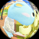 The new fisheye lens in the Animal Crossing New Horizons 2.0 update.